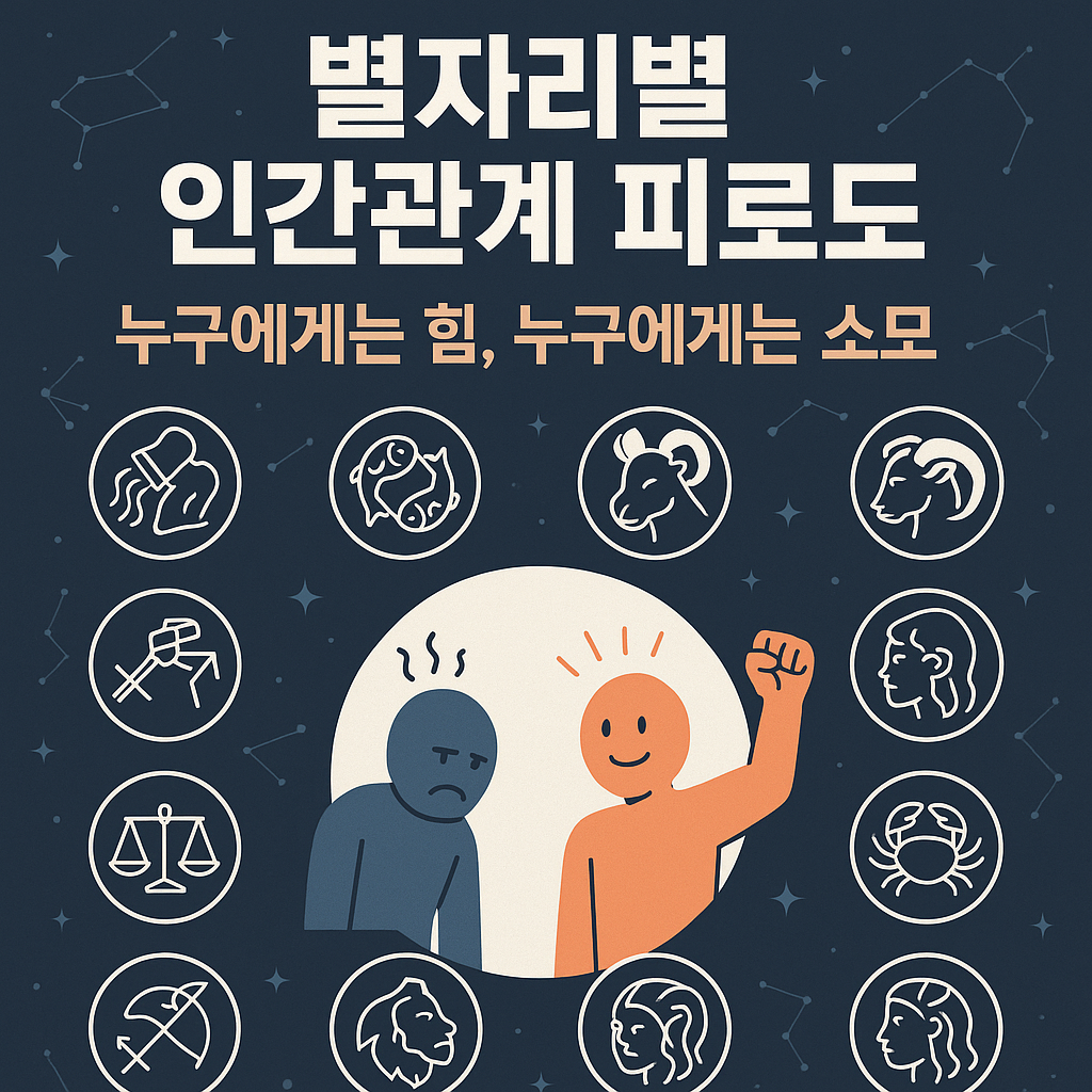 별자리별 인간관계 피로도 — 누구에게는 힘, 누구에게는 소모