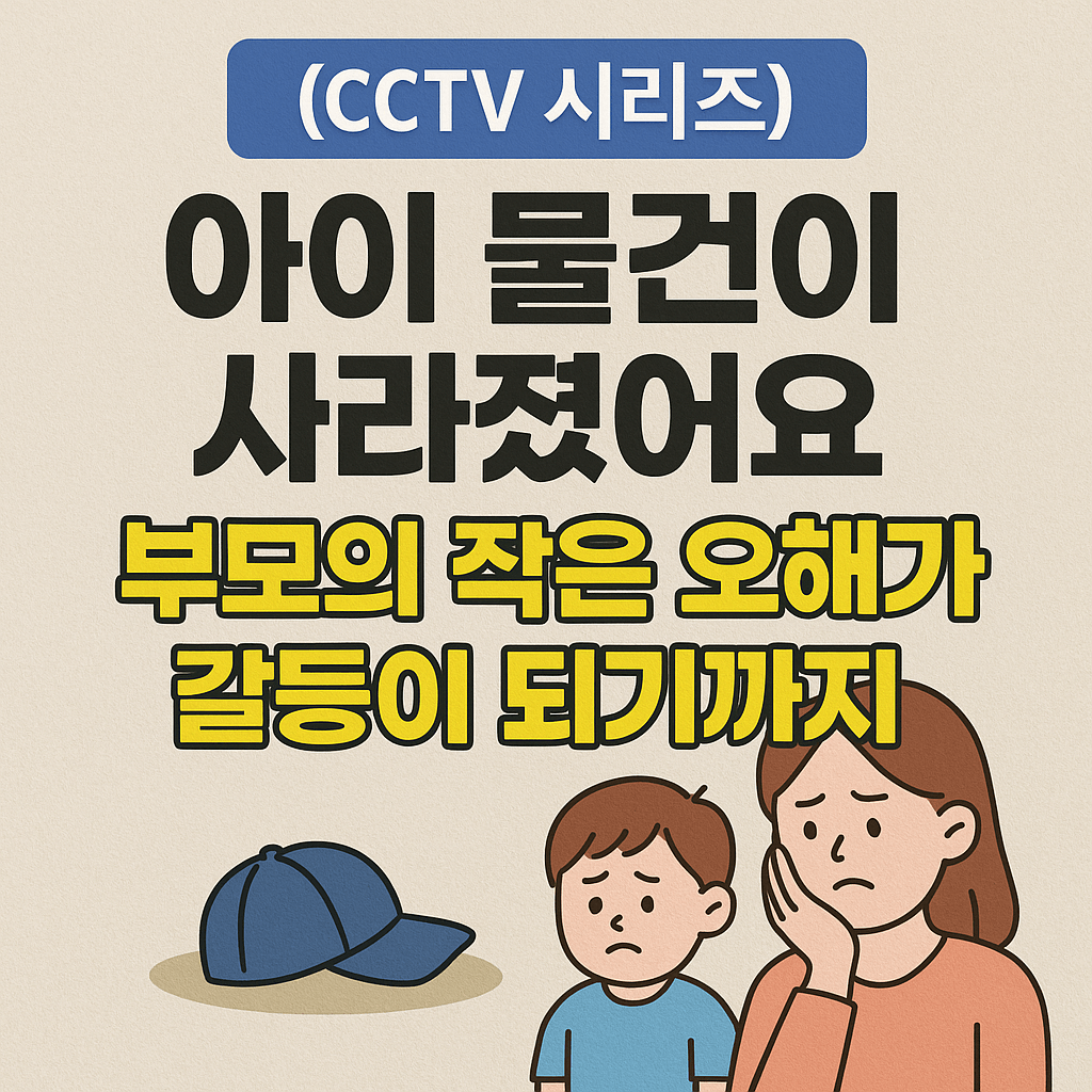 아이의 물건이 사라질경우, CCTV 열람을 요청할수있을까?