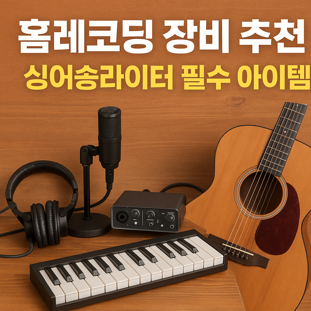 홈레코딩 장비 추천: 싱어송라이터 필수 아이템 관련 사진