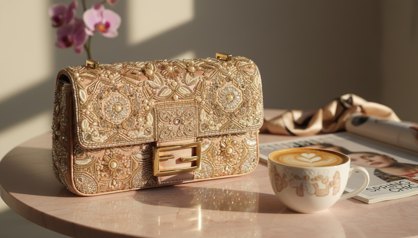 클래식한 FF 로고 버클이 돋보이는 펜디 바게트 빈티지 백