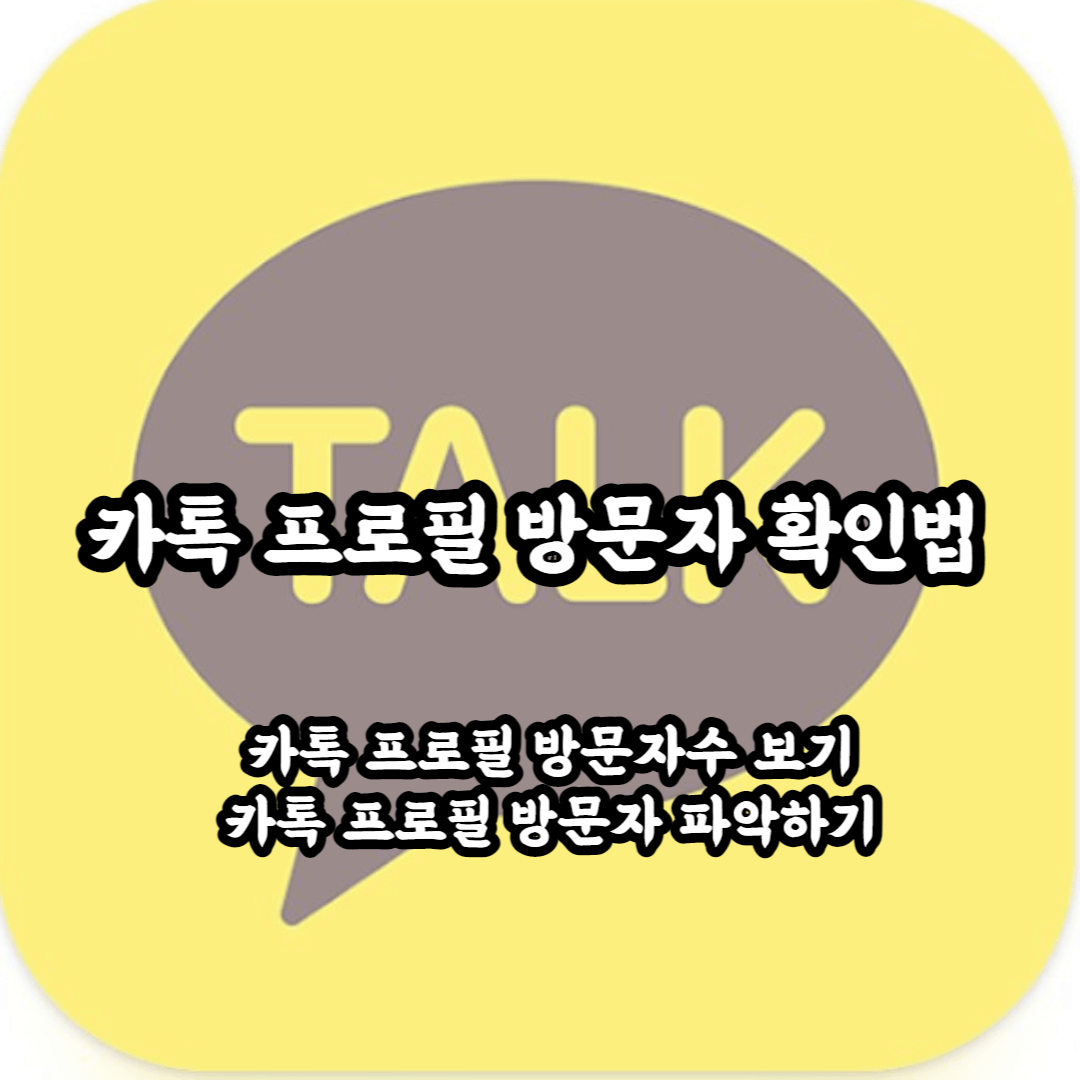 카카오톡 프로필 방문자 확인법