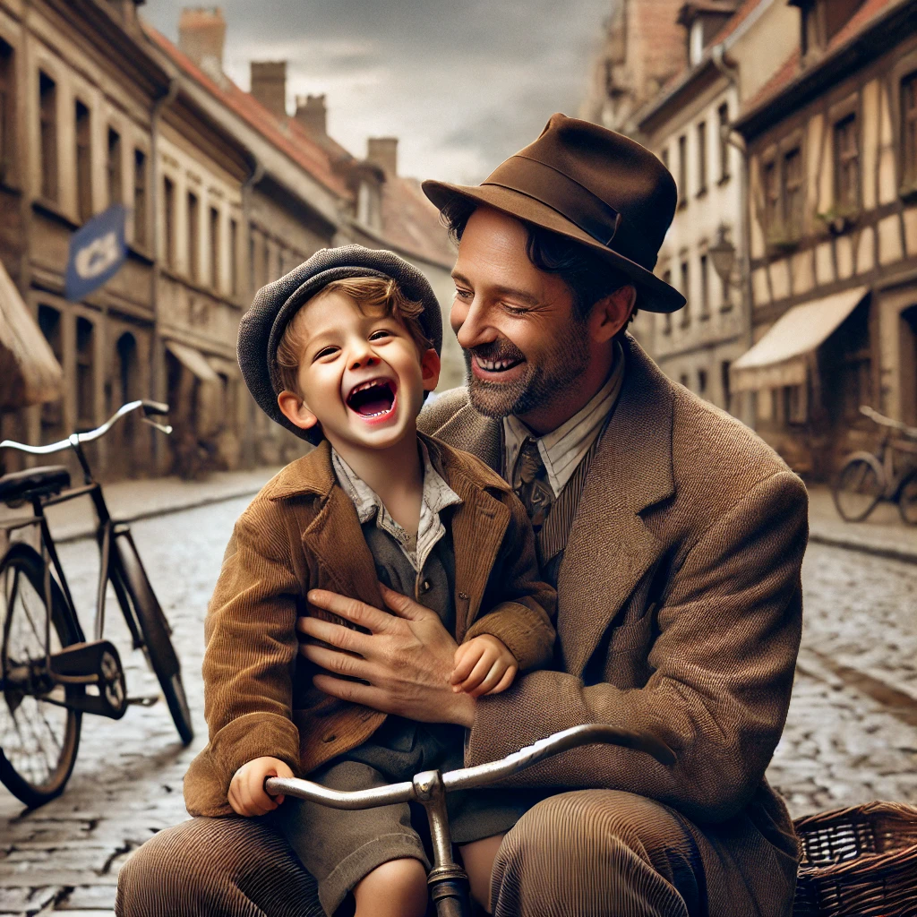 아이와 한 남자의 행복한 모습