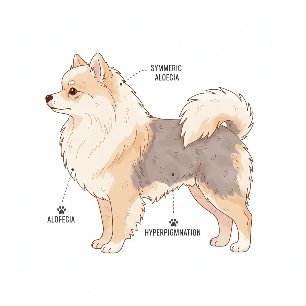 알로페시아 X로 인한 대칭성 탈모 및 과색소침착