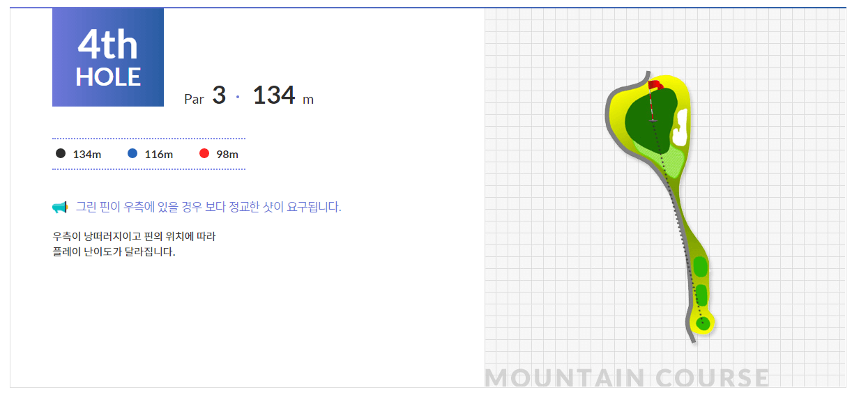 일레븐 컨트리클럽 마운틴코스 4