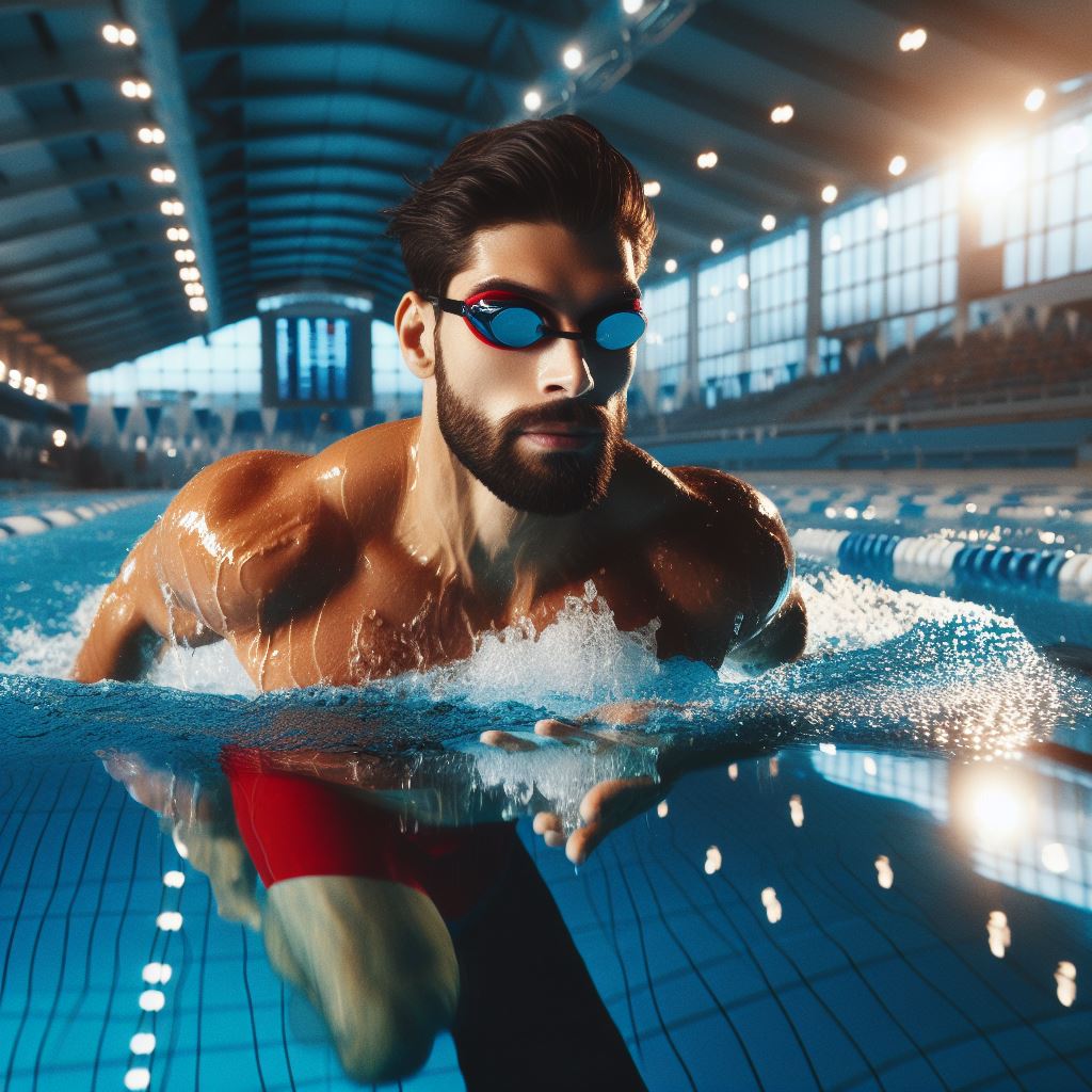 수영하는 이미지