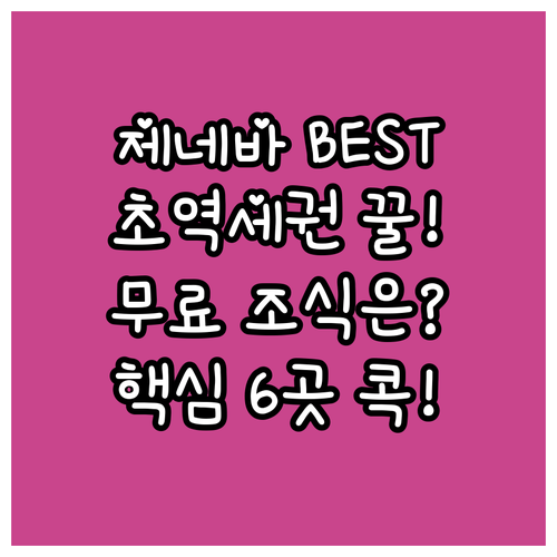 제네바 여행 숙소 베스트 6 추천 초..
