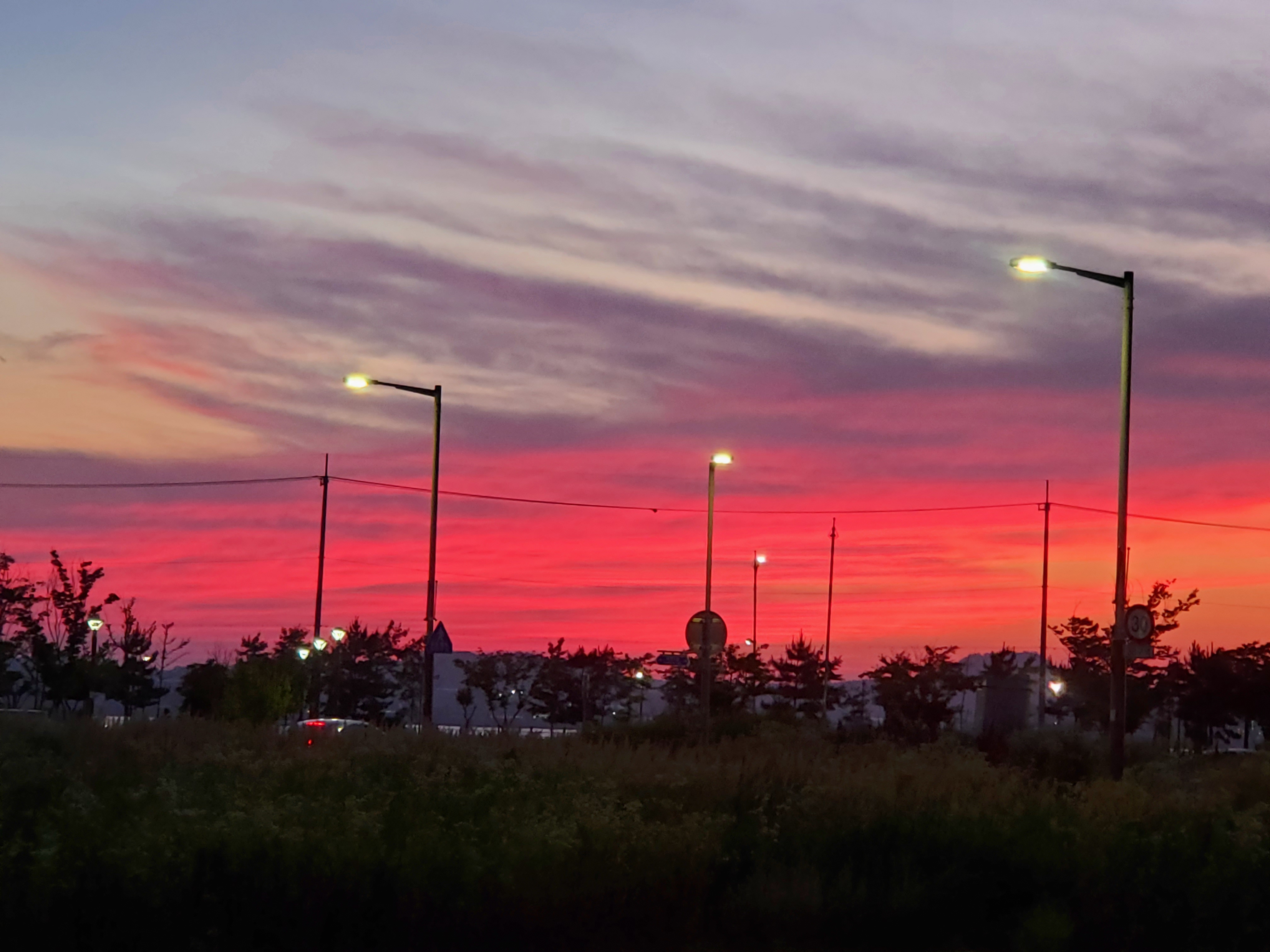 군산 가을저녁 노을사진