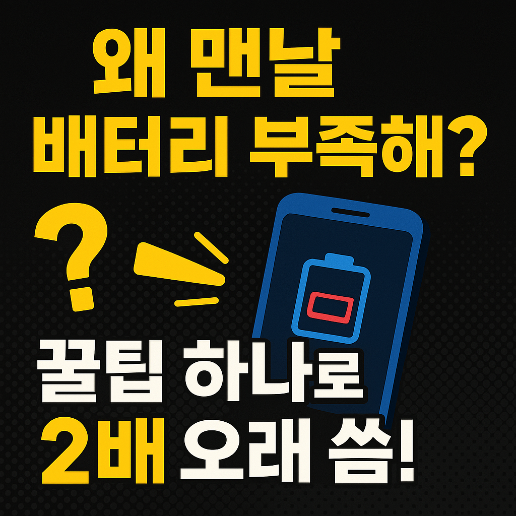 스마트폰 배터리 오래쓰는 방법