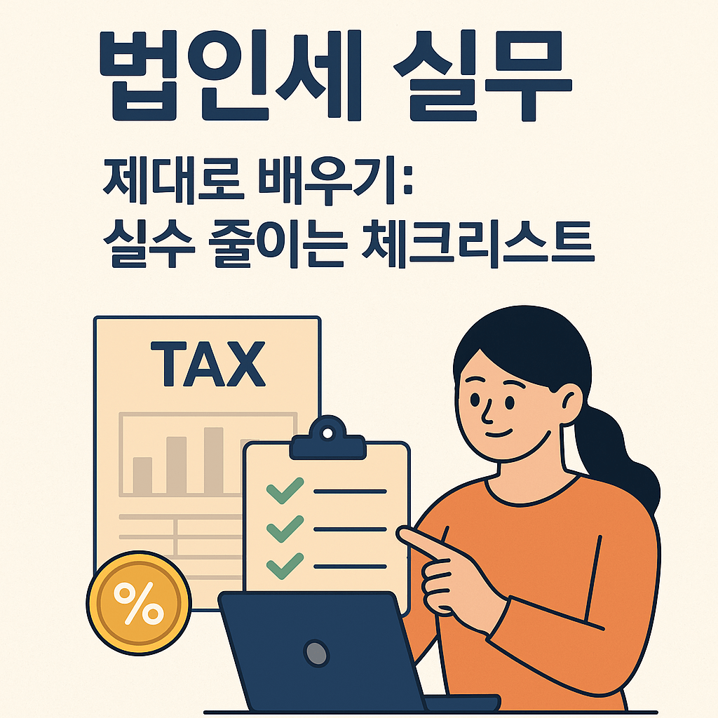 법인세 실무 제대로 배우기 : 실수 줄이는 체크리스트