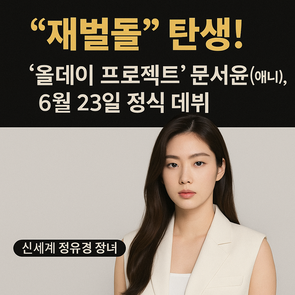 &ldquo;재벌돌&rdquo; 문서윤, 올데이 프로젝트로 정식 데뷔