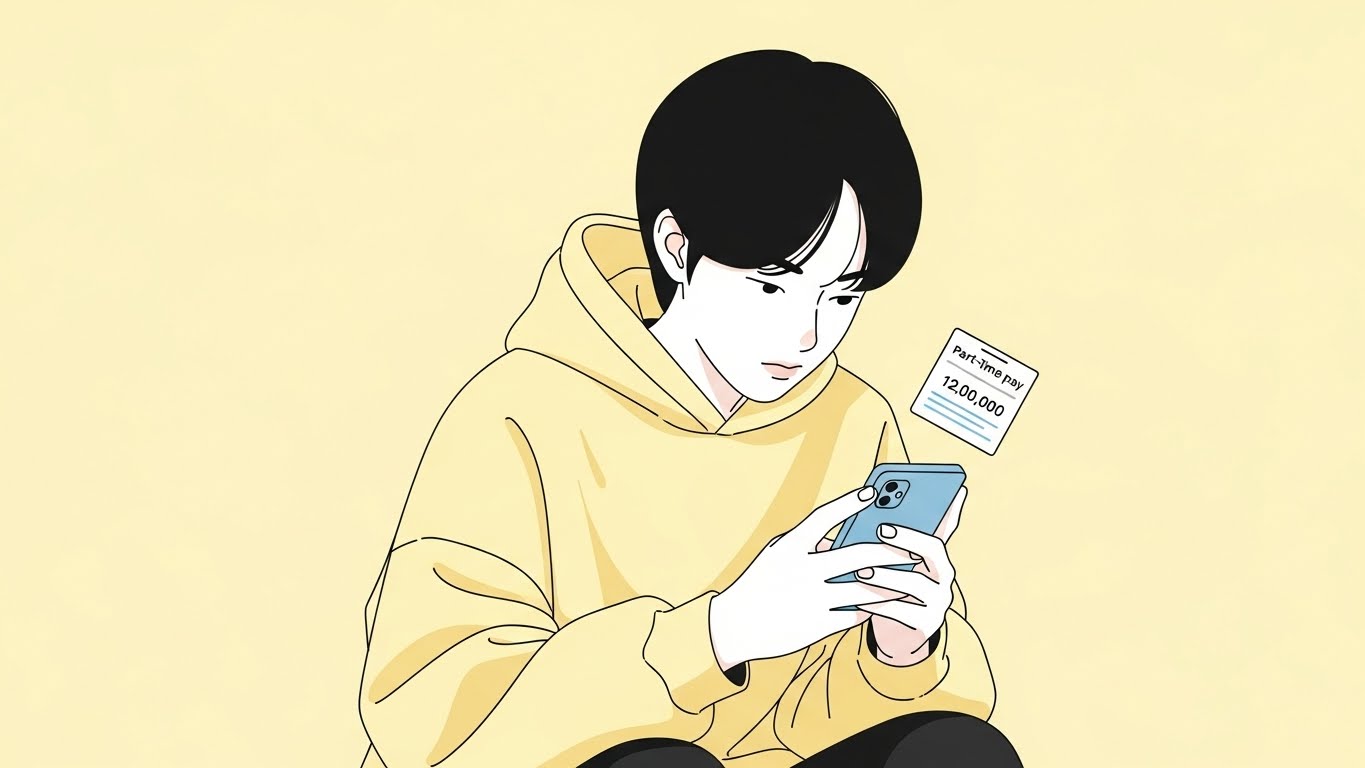 야간알바 후 집에서 쉬는 장면&amp;#44; 회복 또한 중요한 요소입니다.