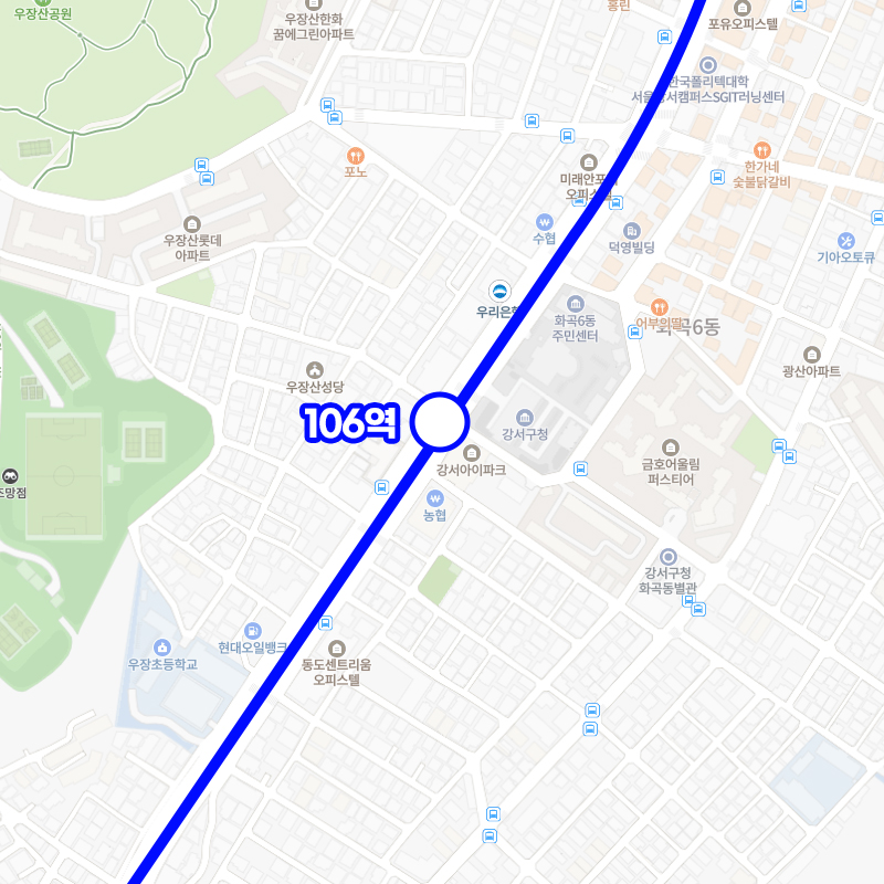 대장홍대선 노선도