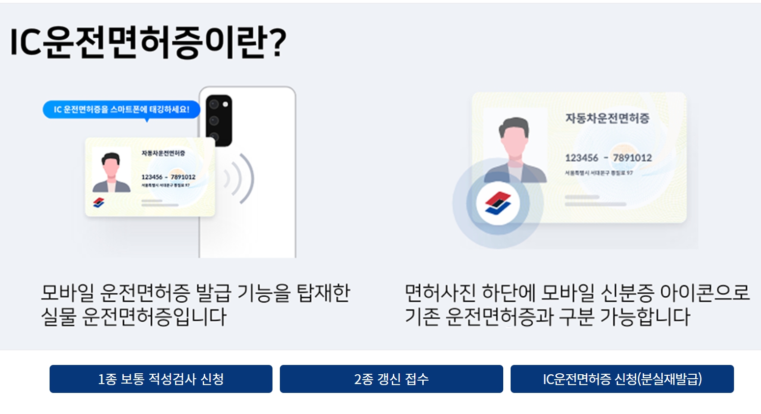 모바일 운전면허증 신청방법