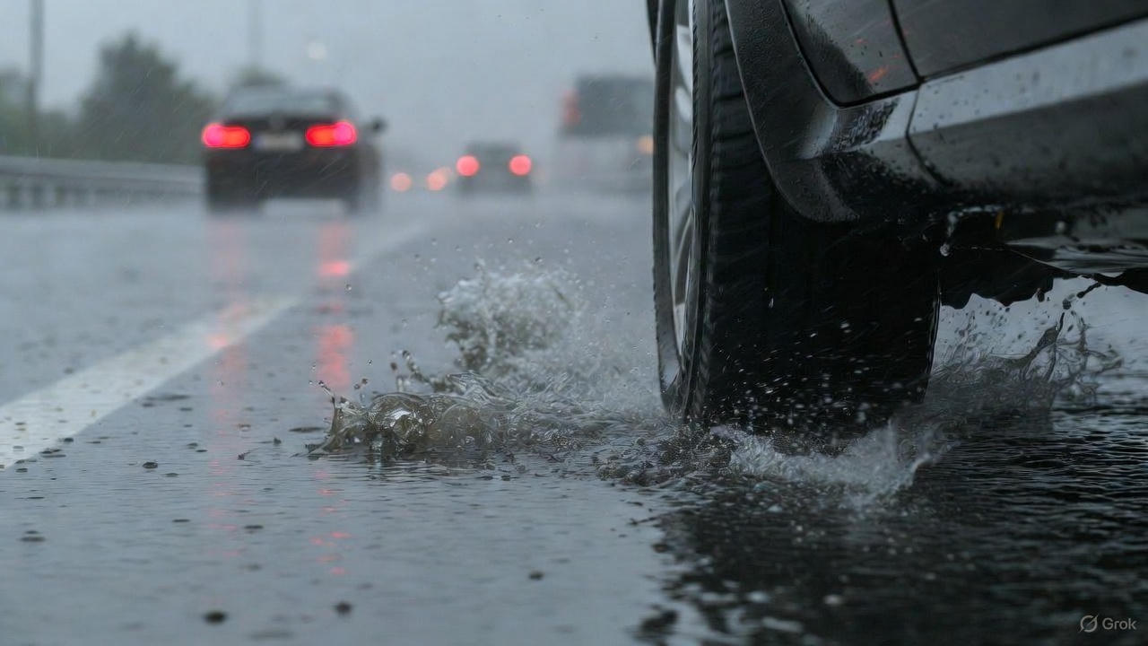 빗길 운전 관련 사진