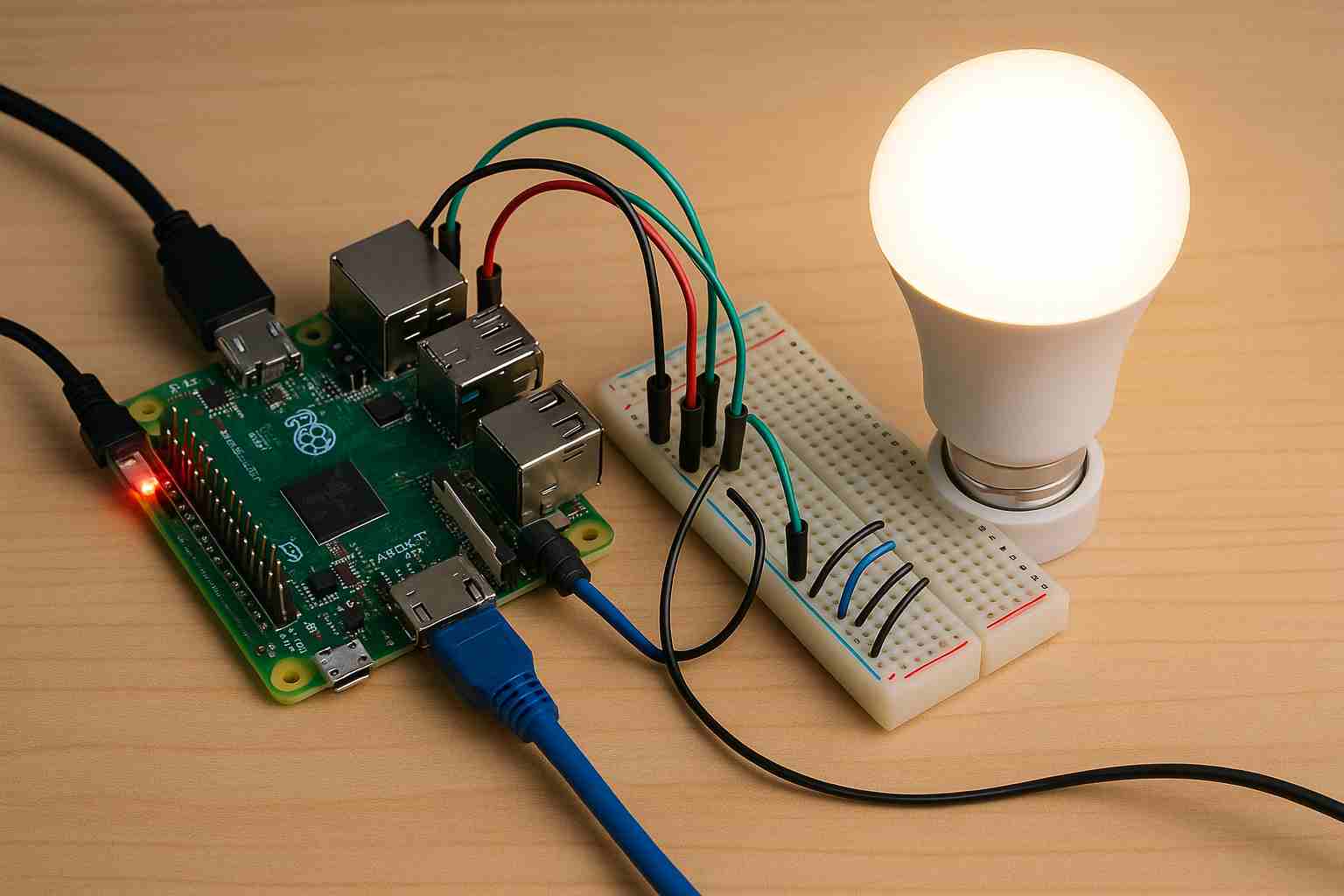라즈베리파이로 만든 스마트 조명 시스템 이미지