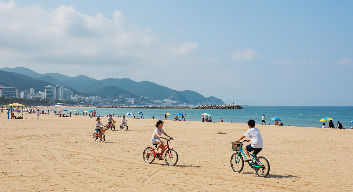 춘장대 해변의 멋진 풍경