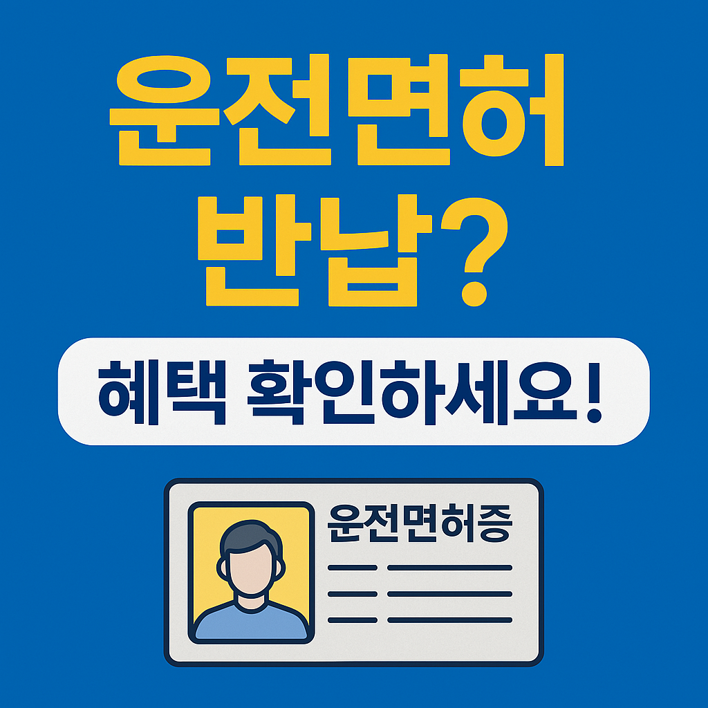 운전면허 자진반납 혜택 관련 텍스트로 구성된 썸네일