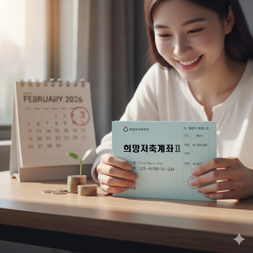 희망저축계좌Ⅱ 신청방법