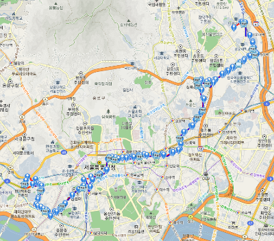 173번버스 노선도