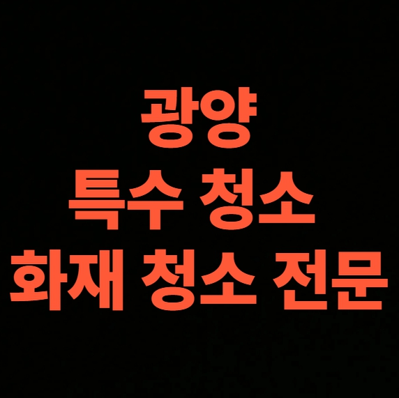광양 화재 청소 전문업체