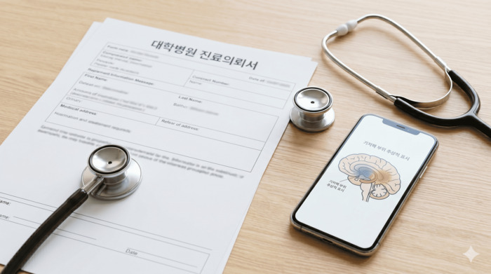 파킨슨병 진료 예약 대학병원 진료의뢰서 스마트폰 준비물