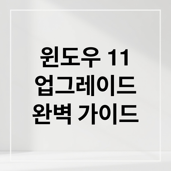 윈도우 11 업그레이드, 사양 확인부터 최적화까지