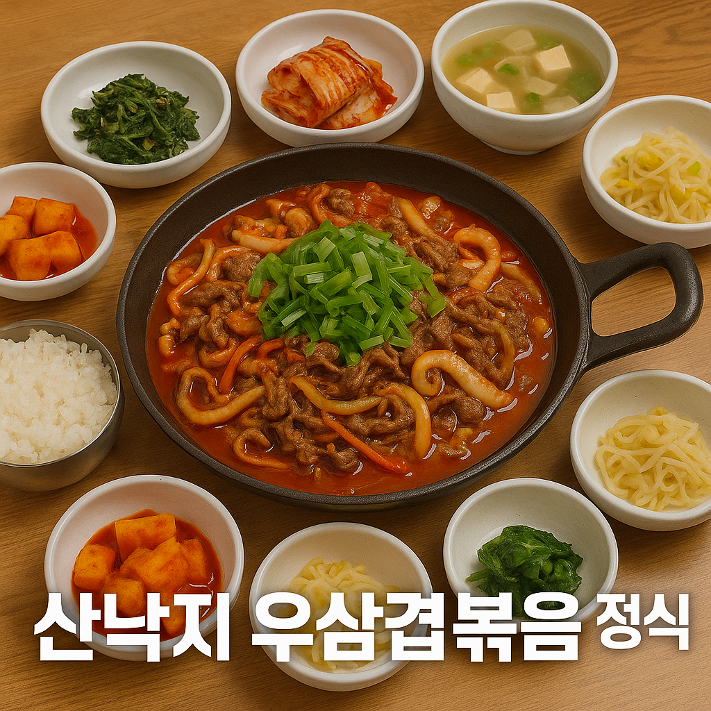 산낙지 우삼겹볶음정식