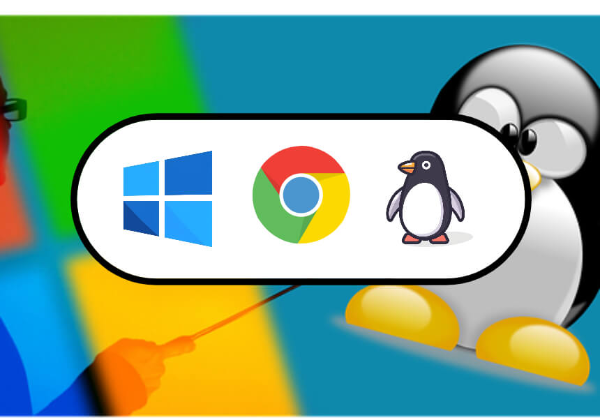 윈도우, 리눅스, 크롬 로고 이미지