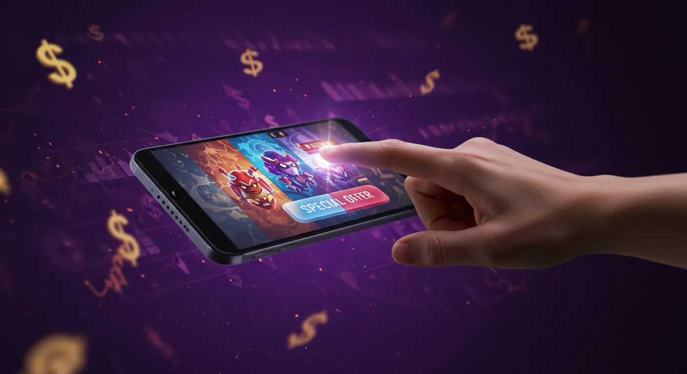 모바일 게임을 하고있는 모습