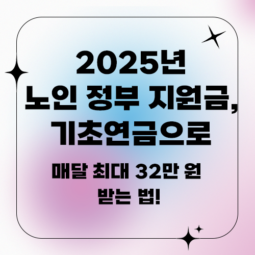 노인 정부 지원금 기초연금