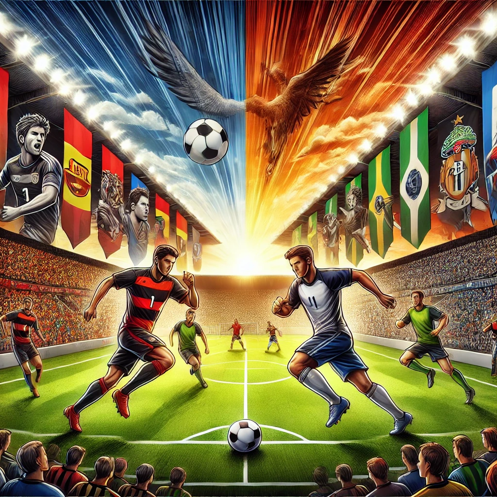 축구 라이벌전 사진