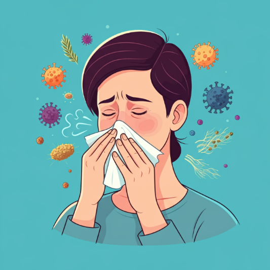 코 막힘과 재채기