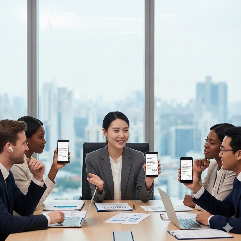 회의 중 외국어에 '입 꾹' 다물지 마세요!