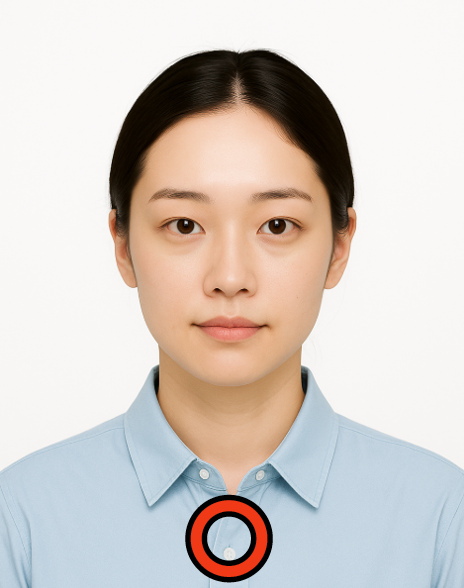 여권사진 옷색깔 예시