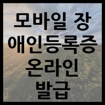 모바일 장애인등록증