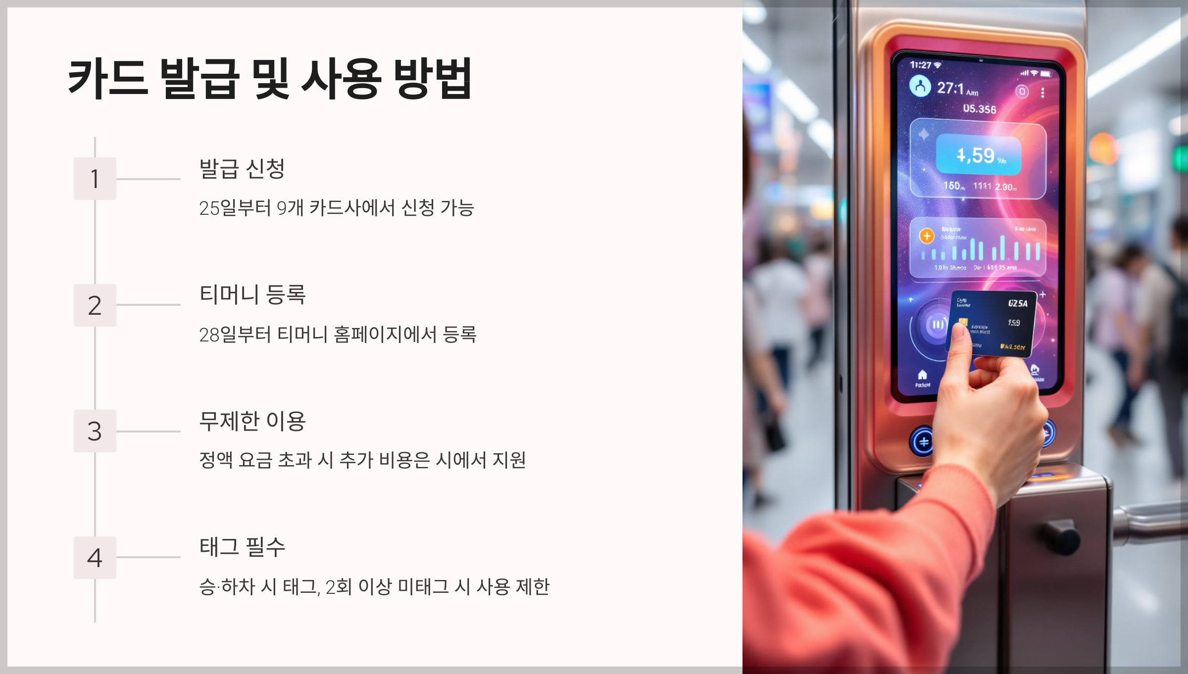 후불 기후동행카드 신용 체크 카드 11월 30일 출시 예정!