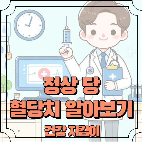 당 혈당치 정상수치 알아보기