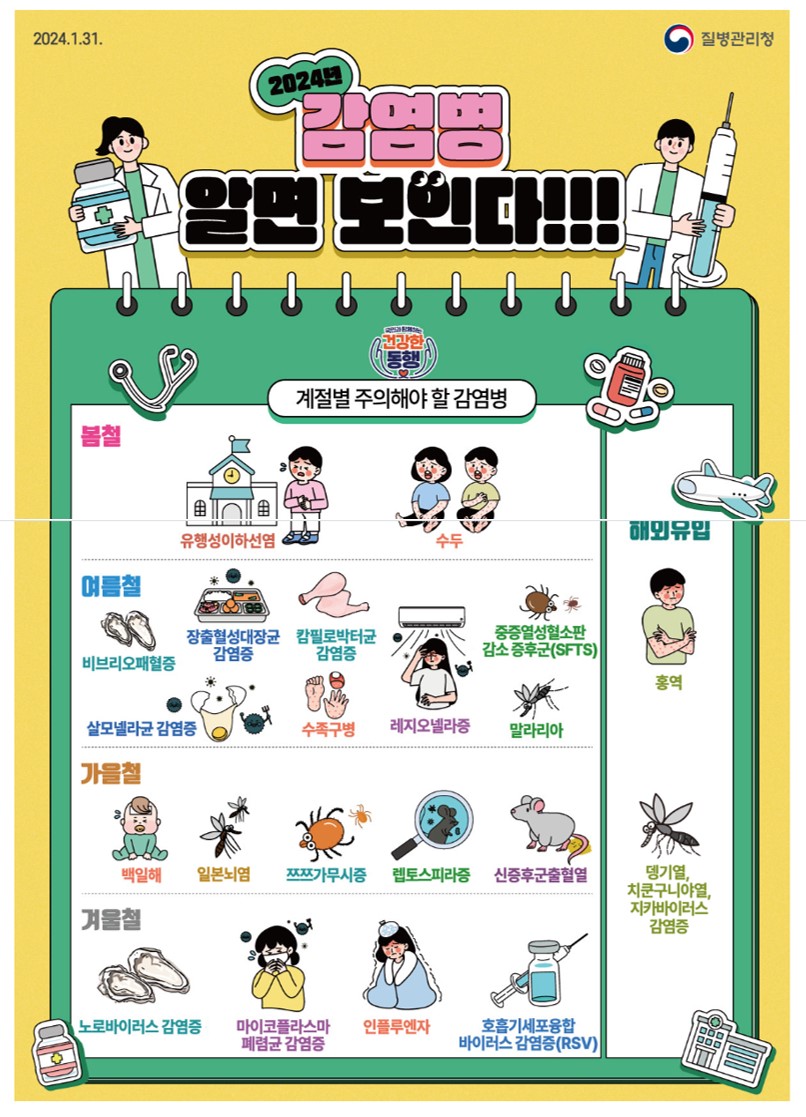 계절별 감염병 주의하세요