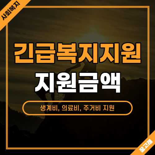 긴급복지지원 지원금액