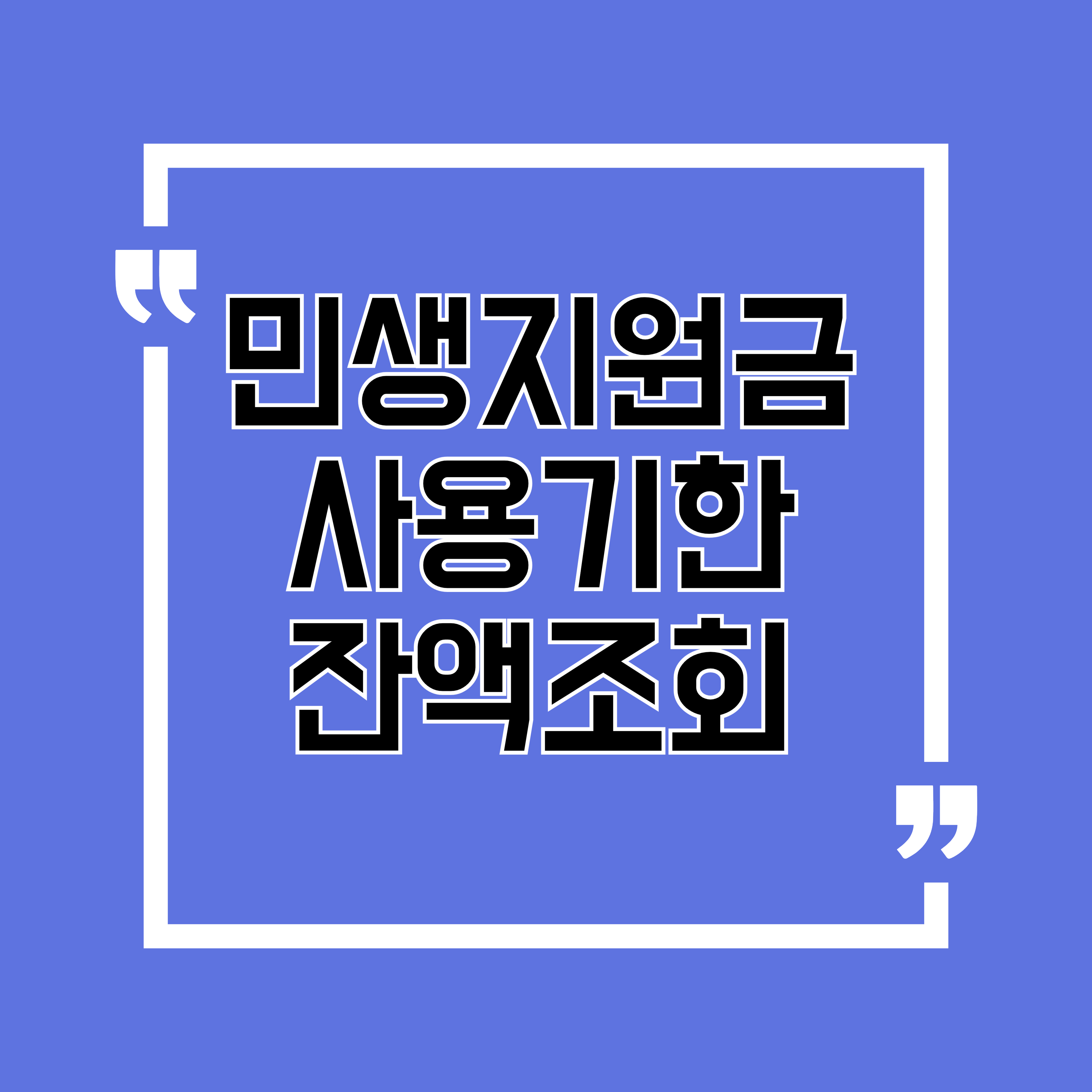 민생소비쿠폰 잔액조회방법