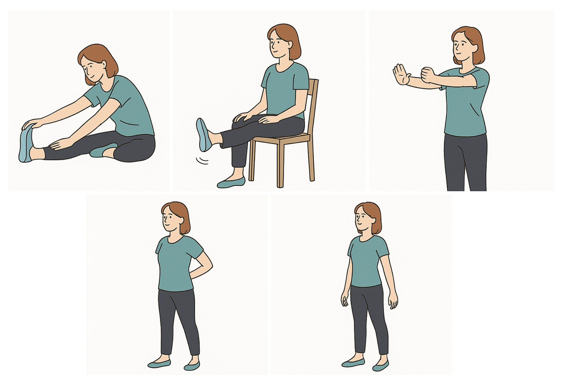 혈류 개선 스트레칭루틴 5분 코스