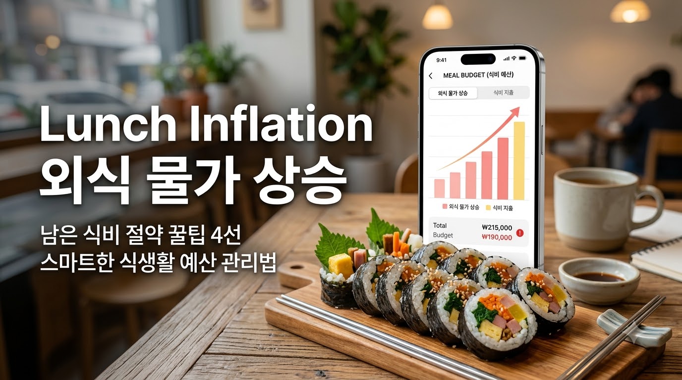 "김밥 한 줄에 3,800원 넘어섰다" 삼겹살보다 무섭게 오른 식탁 물가, 가계부 절약 팁 3가지