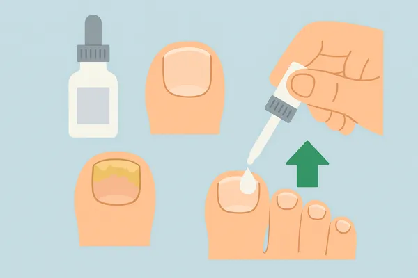 발톱 무좀 예방 약 도포 과정