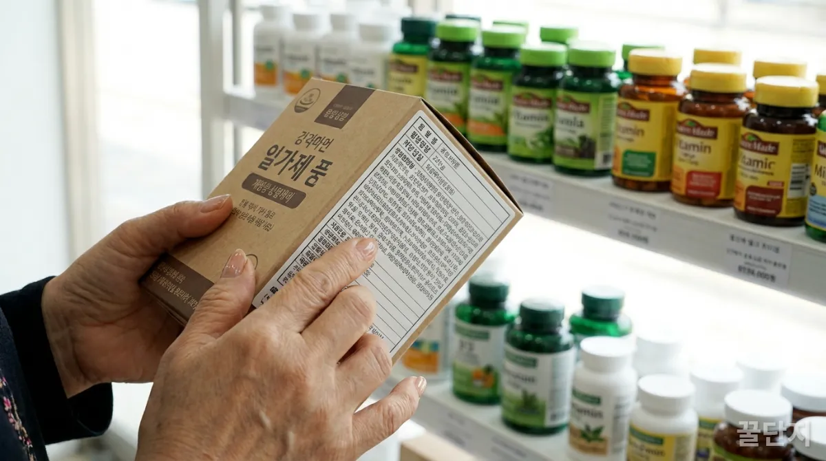 건강기능식품 성분표를 꼼꼼히 읽는 한국 소비자의 손