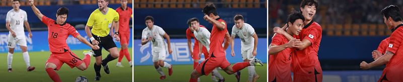 아시안게임 축구 16강 키르기스스탄전