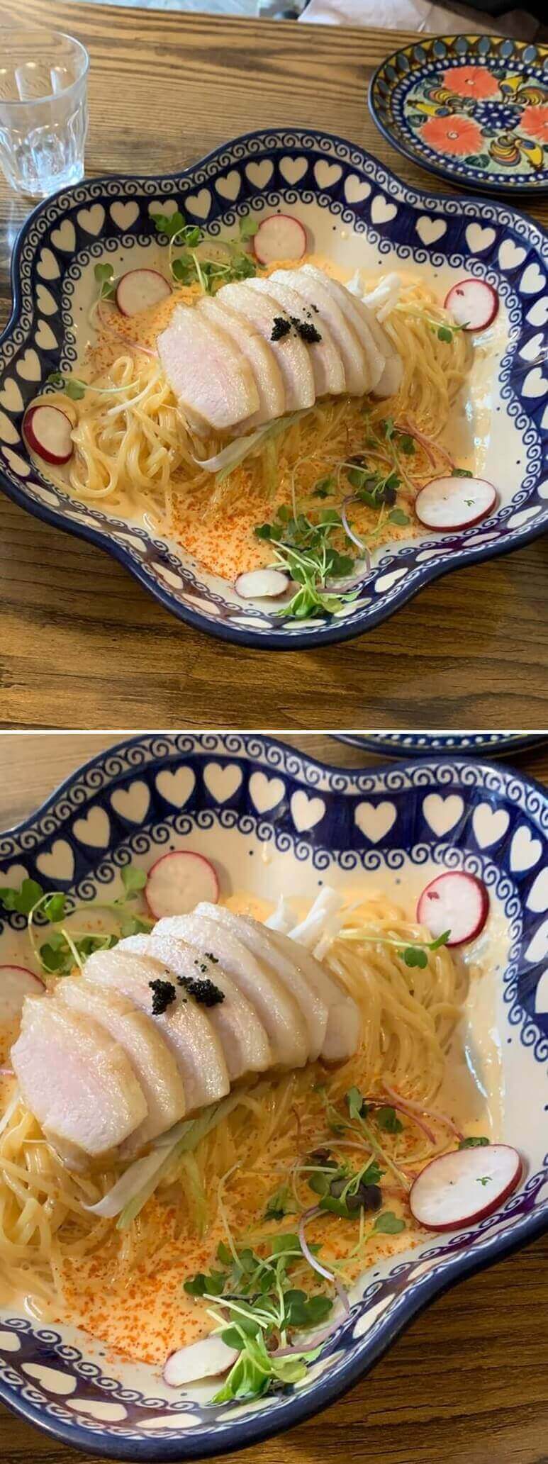 항정 매콤 크림 파스타