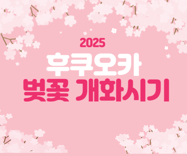 후쿠오카 벚꽃 개화시기