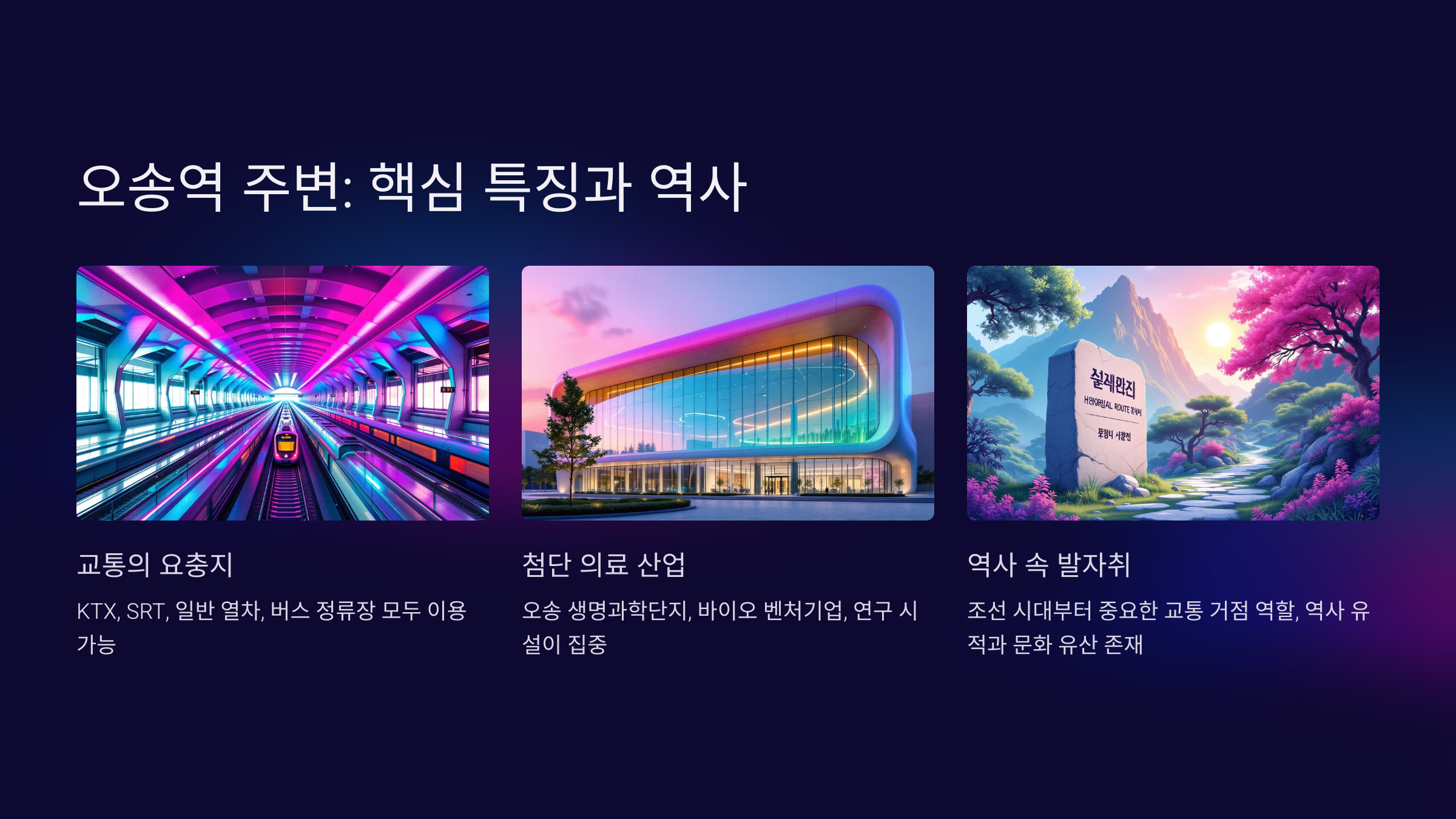 오송역 주변의 특징과 역사