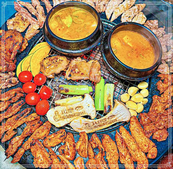 제주 공항 연동 맛집 제주식 모자반 숯불 닭갈비