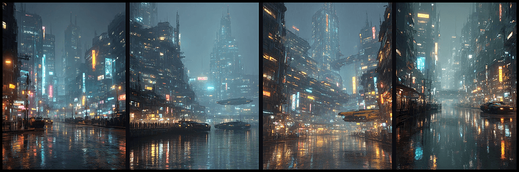 cyberpunk megacity 세계관 실험 생성 이미지_ Midjourney